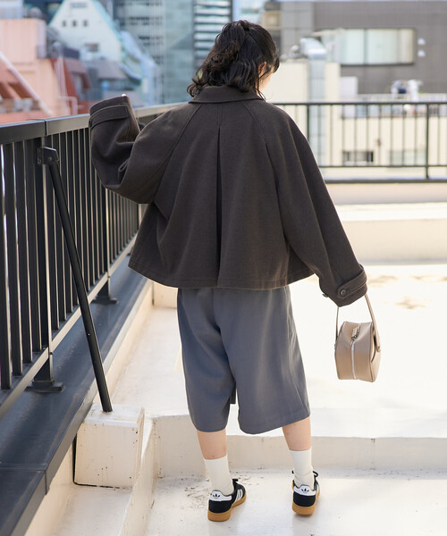FREAK'S STORE(フリークスストア)の「限定展開 ウーリー ショートブルゾン(ブルゾン・レディース・ブラック/ブラウン/ネイビー・フリ-)」の8枚目の写真