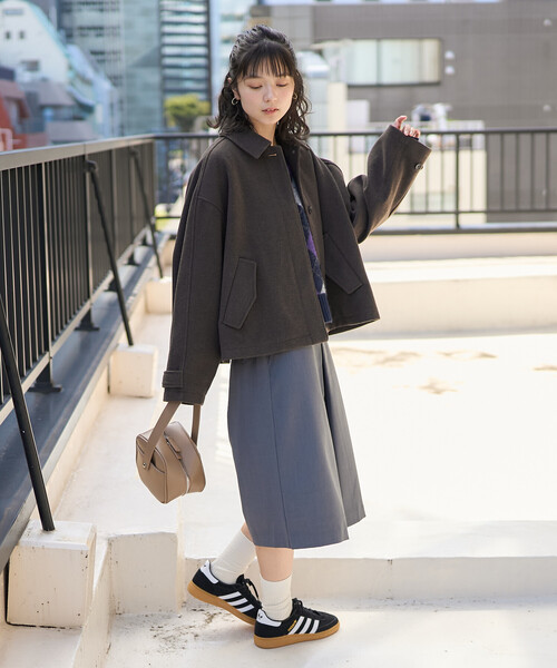 FREAK'S STORE(フリークスストア)の「限定展開 ウーリー ショートブルゾン(ブルゾン・レディース・ブラック/ブラウン/ネイビー・フリ-)」の9枚目の写真