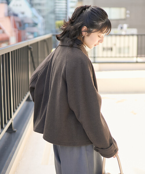 FREAK'S STORE(フリークスストア)の「限定展開 ウーリー ショートブルゾン(ブルゾン・レディース・ブラック/ブラウン/ネイビー・フリ-)」の14枚目の写真