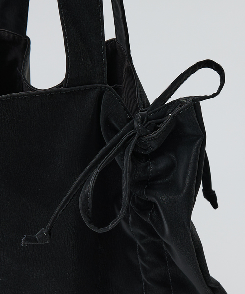 soeur（スール）の「SOEUR/シャーリングトート/うちわもすっぽり/推し活にもおすすめ/A4サイズ（トートバッグ・レディース・ベージュ/その他1/ブラック・フリー）」の20枚目の写真