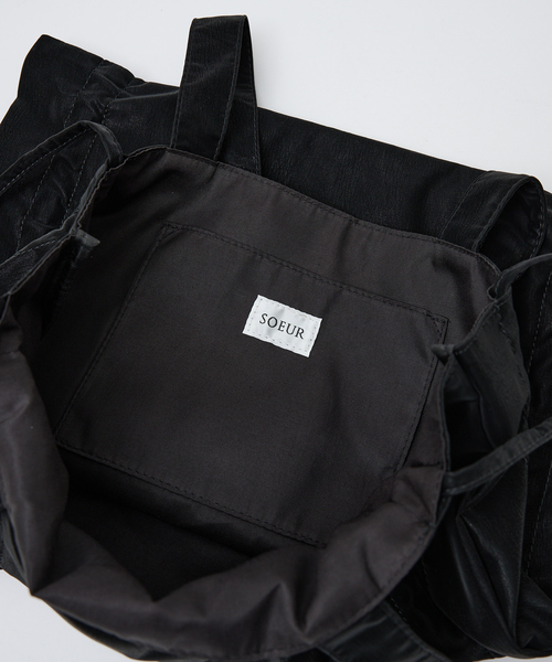 soeur（スール）の「SOEUR/シャーリングトート/うちわもすっぽり/推し活にもおすすめ/A4サイズ（トートバッグ・レディース・ベージュ/その他1/ブラック・フリー）」の21枚目の写真
