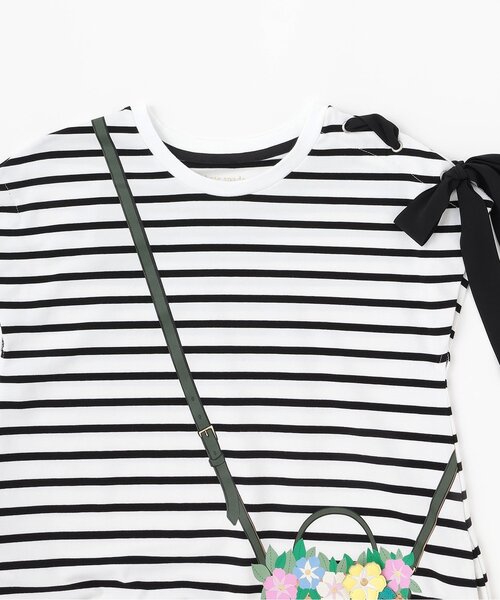 kate spade new york kids（ケイトスペードニューヨーク）の「【人気商品再入荷】【直営店で取り扱い無し】トロンプルイユフローラルクロスボディワンピース（ワンピース・キッズ・ブラック・150cm/140cm）」の3枚目の写真