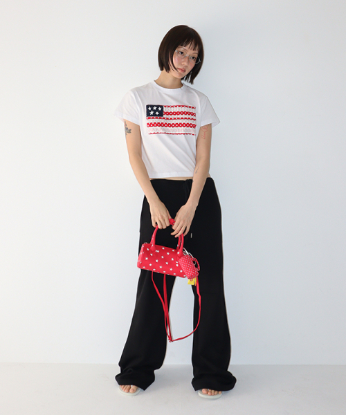 RONRON(ロンロン)の「LOW RISE TRAINING PANTS BLACK(スウェットパンツ・レディース・その他・FREE)」の4枚目の写真