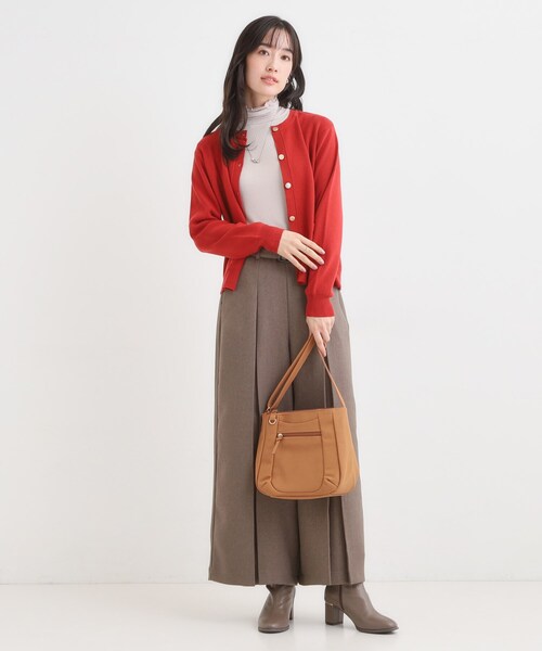 SHOO・LA・RUE（シューラルー）の「前ポケットショルダーバッグ（ショルダーバッグ・レディース・グレー/キャメル/ブラック・00）」の7枚目の写真