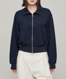 ウィメンズフラットテリー ハイネックスウェットジップアップ [ネイビー]