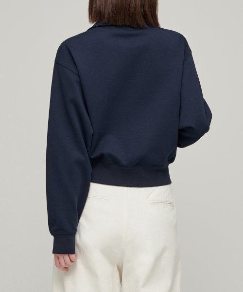 MUSINSA STANDARD WOMAN（ムシンサスタンダードウーマン）の「ウィメンズフラットテリー ハイネックスウェットジップアップ [ネイビー]（スウェット・レディース・その他・SMALL/MEDIUM/LARGE/X-SMALL）」の3枚目の写真