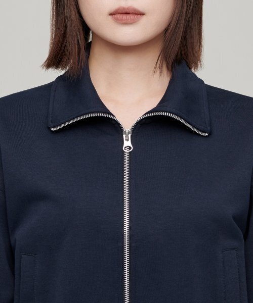 MUSINSA STANDARD WOMAN（ムシンサスタンダードウーマン）の「ウィメンズフラットテリー ハイネックスウェットジップアップ [ネイビー]（スウェット・レディース・その他・SMALL/MEDIUM/LARGE/X-SMALL）」の4枚目の写真