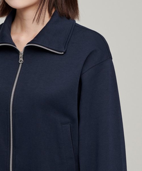 MUSINSA STANDARD WOMAN（ムシンサスタンダードウーマン）の「ウィメンズフラットテリー ハイネックスウェットジップアップ [ネイビー]（スウェット・レディース・その他・SMALL/MEDIUM/LARGE/X-SMALL）」の7枚目の写真