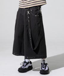 XTONZ（エクストーンズ）の「XP285 ウェスタンチェーンバミューダコットンパンツ (ブラック)（その他パンツ）」