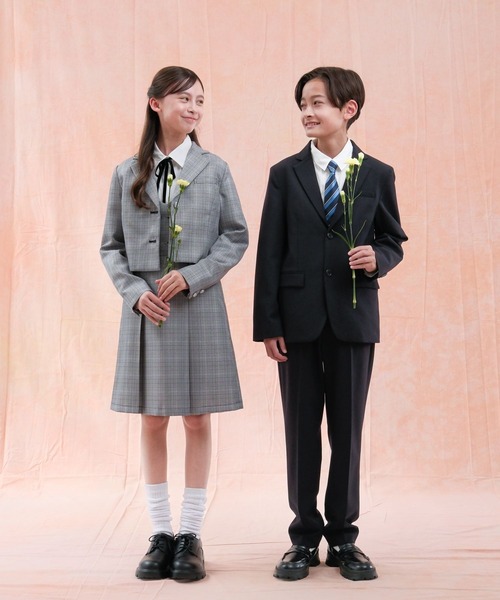 GLOBAL WORK(グローバルワーク)の「卒服/イージーケアシャツ/598132(シャツ/ブラウス・キッズ・オフホワイト/ブルー・150cm/160cm)」の3枚目の写真