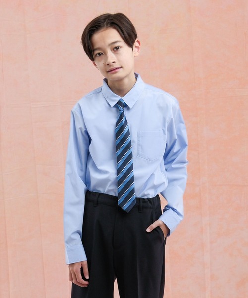 GLOBAL WORK(グローバルワーク)の「卒服/イージーケアシャツ/598132(シャツ/ブラウス・キッズ・オフホワイト/ブルー・150cm/160cm)」の20枚目の写真