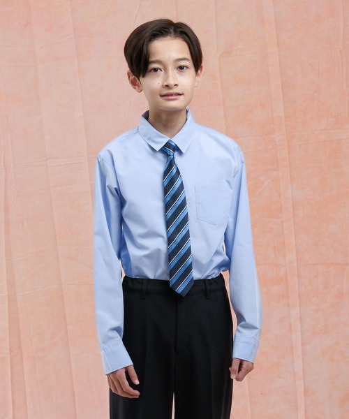 GLOBAL WORK(グローバルワーク)の「卒服/イージーケアシャツ/598132(シャツ/ブラウス・キッズ・オフホワイト/ブルー・150cm/160cm)」の21枚目の写真