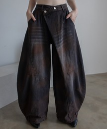 VACANCY（ヴァカンシー）の「ラップライク裾デザインワイドデニム（デニムパンツ）」