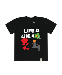 GRAVER（グレーバー）の「[UNISEX] Big Life Logo Multi Graphic Short Sleeve Tee_Black（Tシャツ/カットソー・メンズ）」
