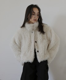 hellam(へラム)のスタンドカラーフェイクファーブルゾン(その他アウター)