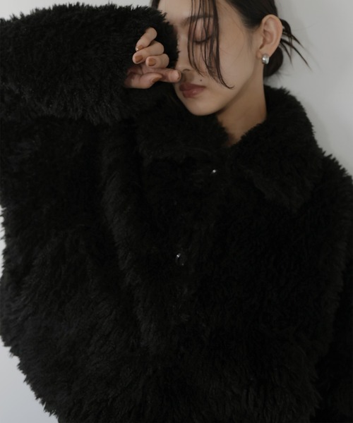 セール】スタンドカラーフェイクファーブルゾン（その他アウター