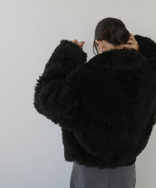 セール】スタンドカラーフェイクファーブルゾン（その他アウター