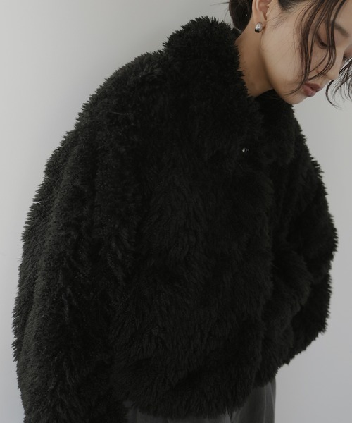 セール】スタンドカラーフェイクファーブルゾン（その他アウター