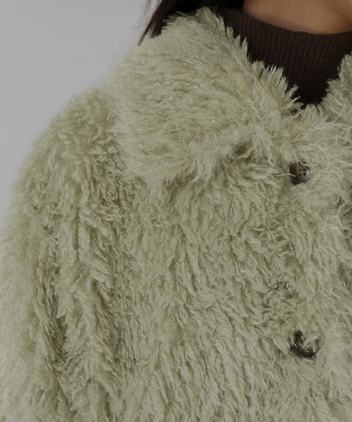 hellam（へラム）の「スタンドカラーフェイクファーブルゾン（その他アウター・レディース・ブラック/ブラウン/オリーブ/アイボリー・FREE）」の18枚目の写真