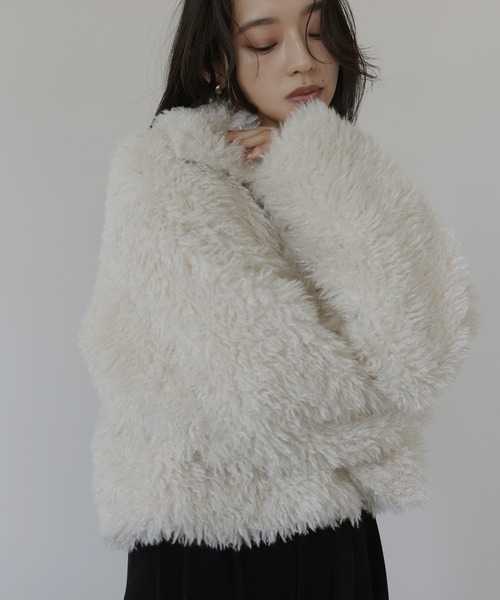 セール】スタンドカラーフェイクファーブルゾン（その他アウター