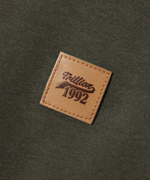 TRILLION(トリリオン)の「Leather Patch Denim Collar Rugby Man-to-Man_Khaki(スウェット・レディース・その他・X-LARGE/LARGE/MEDIUM)」の7枚目の写真