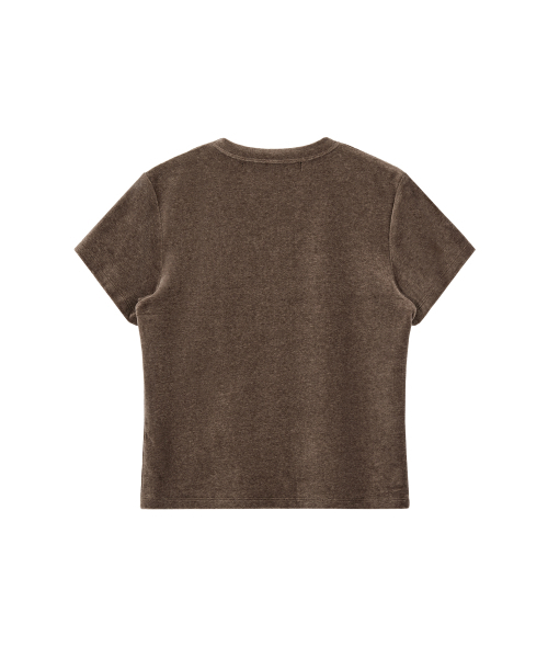 Rest&Recreation（レストアンドレクリエーション）の「VELVET LOGO T-SHIRT - BROWN（Tシャツ/カットソー・レディース・その他・ONE）」の2枚目の写真