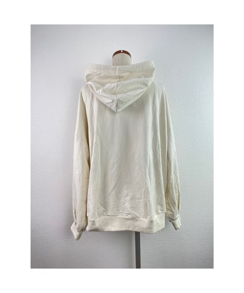 WORLD WIDE LOVE!(ワールドワイドラブ)の「YOU!!パーカー(パーカー・レディース・ブラック/オフホワイト/トップグレー・1)」の7枚目の写真