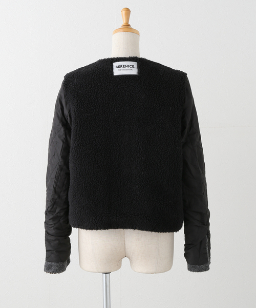 Spick & Span（スピックアンドスパン）の「《一部店舗+WEB限定》BERENICE. / べレニス VESTE COURTE FOURREE CHAINES（ノーカラージャケット・レディース・チャコールグレー・36）」の7枚目の写真