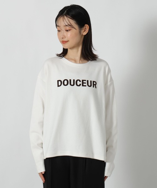 LAKOLE(ラコレ)の「スムースロゴ長袖T / 611699(Tシャツ/カットソー・レディース・チャコール/オフホワイト・FREE)」の7枚目の写真