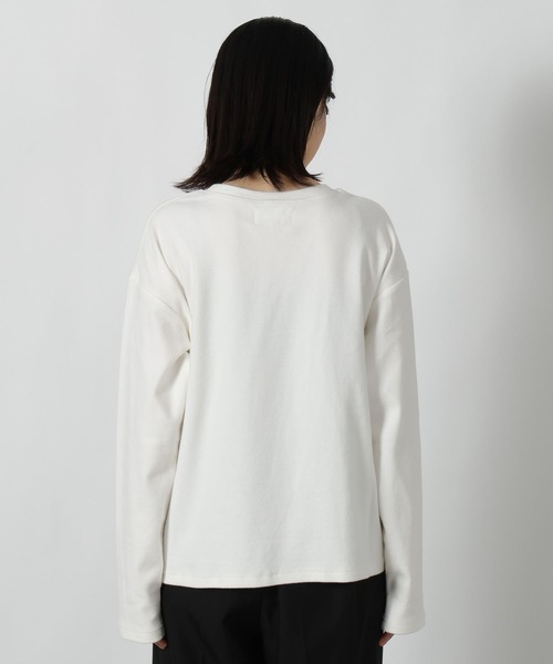 LAKOLE(ラコレ)の「スムースロゴ長袖T / 611699(Tシャツ/カットソー・レディース・チャコール/オフホワイト・FREE)」の9枚目の写真