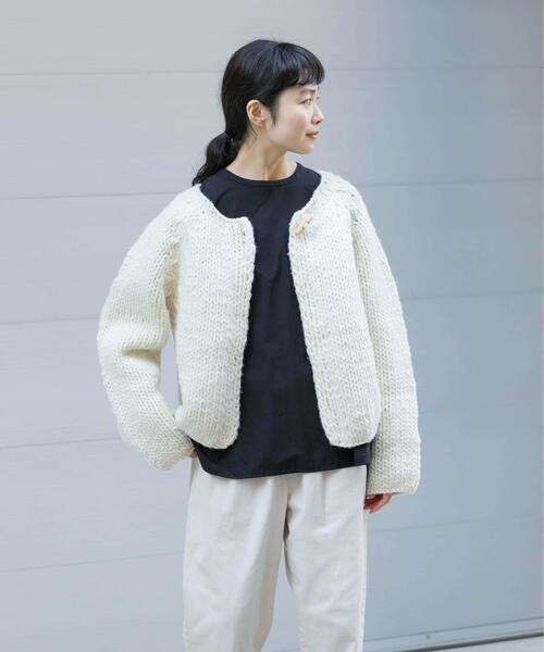 ペルートグルボタンカーディガン（カーディガン/ボレロ）｜かぐれ