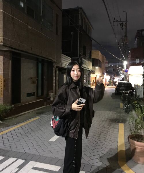 LADY VOLUME（レディーボリューム）の「SHEARING SIGNATURE VINTAGE COATING LEATHER PADDING_BROWN（ダウンジャケット/コート・レディース・その他・FREE）」の6枚目の写真