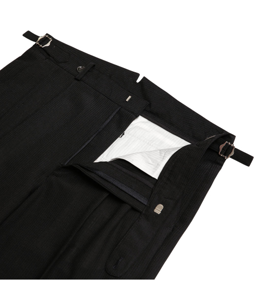 sortie(ソルティ)の「Summer Wool Seersucker Trousers (Black)(スラックス・メンズ・その他・MEDIUM/LARGE/X-LARGE/SMALL)」の3枚目の写真