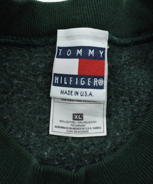 VINTAGE(ヴィンテージ)の「【USED】90’s TOMMY HILFIGER ロゴ刺繍 スウェット(スウェット・メンズ・グリーン・X-LARGE)」の5枚目の写真