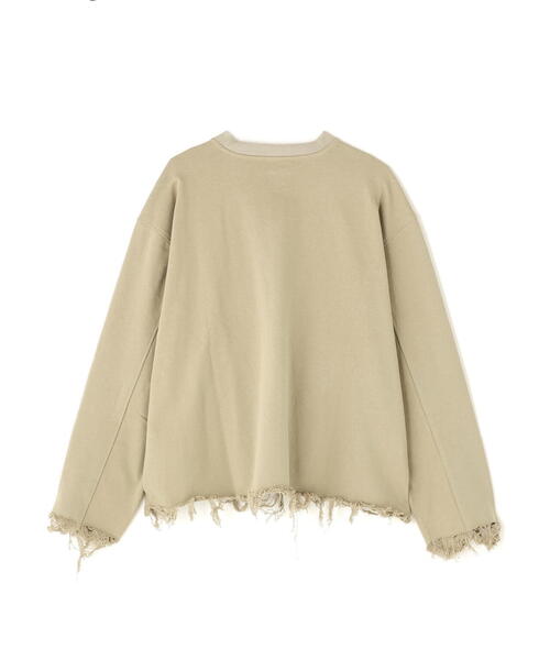DANKE SCHON(ダンケシェーン)の「DankeSchon/ダンケシェーン/CUT FRINGE SWEAT CREWNECK BLACK(スウェット・メンズ・ブラック/ベージュ・L/M)」の20枚目の写真