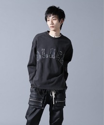 DANKE SCHON（ダンケシェーン）の「DankeSchon/ダンケシェーン/CUT FRINGE SWEAT CREWNECK BLACK（スウェット）」
