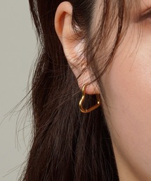 〈LOINE〉金属アレルギー対応 / ステンレス / ハートフープピアス(S)