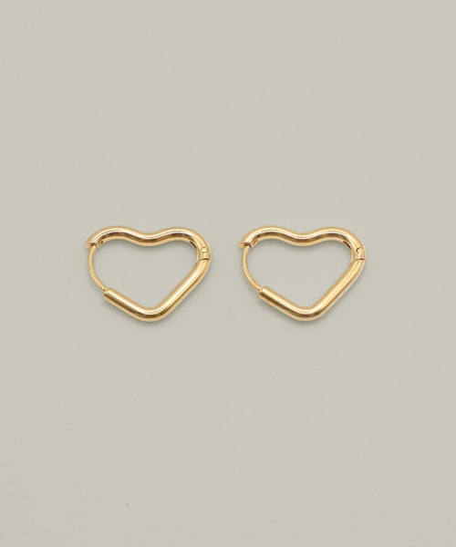 VATSURICA(バツリカ)の「〈LOINE〉金属アレルギー対応 / ステンレス / ハートフープピアス(S)(ピアス(両耳用)・レディース・ゴールド/シルバー・FREE)」の5枚目の写真