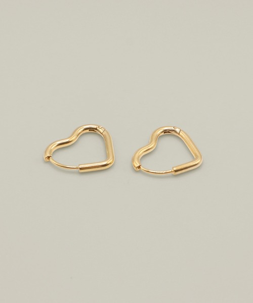VATSURICA(バツリカ)の「〈LOINE〉金属アレルギー対応 / ステンレス / ハートフープピアス(S)(ピアス(両耳用)・レディース・ゴールド/シルバー・FREE)」の6枚目の写真
