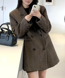 Vipoa | Herringbone big wool Jacket(テーラードジャケット)