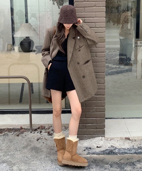 Vipoa（ヴィポア）の「Herringbone big wool Jacket（テーラードジャケット・レディース・ブラウン・FREE）」の5枚目の写真