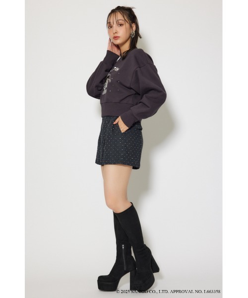 rienda(リエンダ)の「マイメロ&クロミコラボスウェットトップス トレーナー 秋服 冬服(スウェット・レディース・ホワイト/ブラック・FREE)」の14枚目の写真