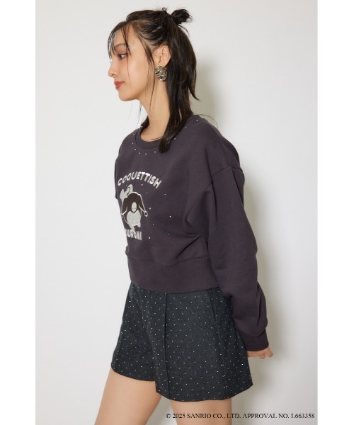 rienda(リエンダ)の「マイメロ&クロミコラボスウェットトップス トレーナー 秋服 冬服(スウェット・レディース・ホワイト/ブラック・FREE)」の15枚目の写真