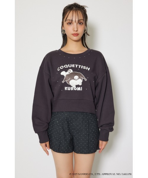 rienda(リエンダ)の「マイメロ&クロミコラボスウェットトップス トレーナー 秋服 冬服(スウェット・レディース・ホワイト/ブラック・FREE)」の16枚目の写真
