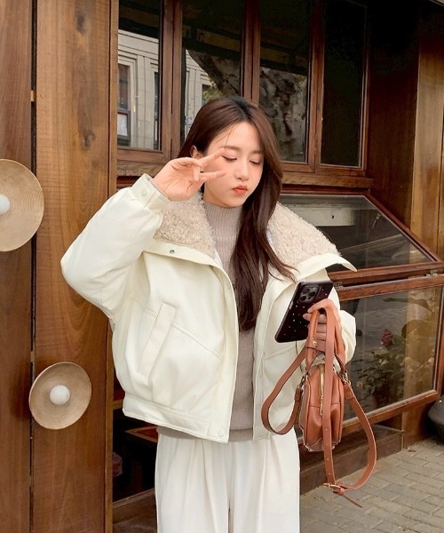 LAMPOON】ビッグボアカラー中綿ブルゾン（ブルゾン）｜almo（アルモ