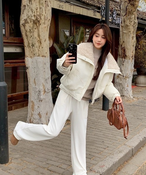 LAMPOON】ビッグボアカラー中綿ブルゾン（ブルゾン）｜almo（アルモ