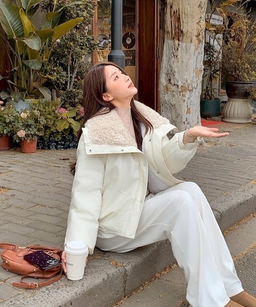 セール】【LAMPOON】ビッグボアカラー中綿ブルゾン（ブルゾン）｜almo