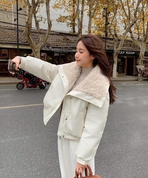 セール】【LAMPOON】ビッグボアカラー中綿ブルゾン（ブルゾン）｜almo