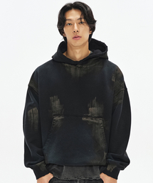 SOVERMENT（ソヴメント）の「950G ダーティオイルウォッシュフード -ウォッシュドブラック-（パーカー）」