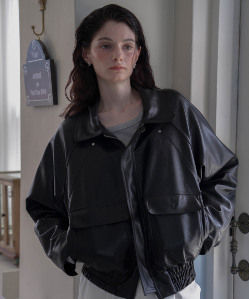 DEHEVE（デヘヴェ）の「Two-way Rivet Leather Jacket [Black]（その他アウター・レディース・ブラック・FREE）」の4枚目の写真
